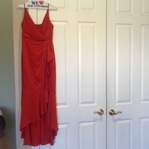 Bright red orange dress NWT never worn size 4
